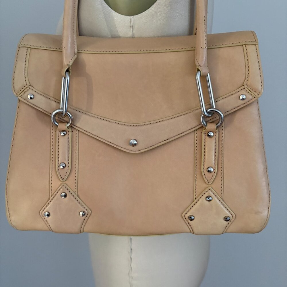 Cole Haan Beige/Tan Leather Shoulder Bag - Picture 2 of 15